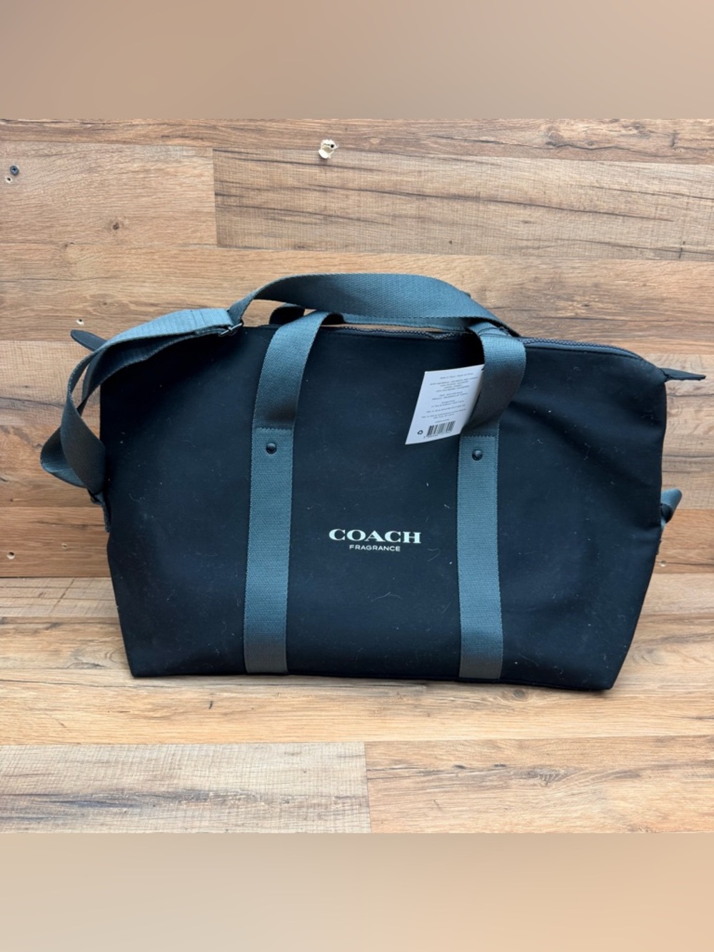 Coach Navy Canvas Weekender Bag - Classic Travel Tote - Picture 2 of 6